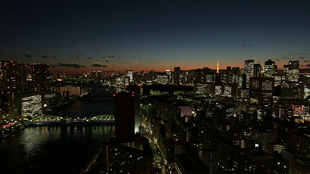 东京的夜景视频素材