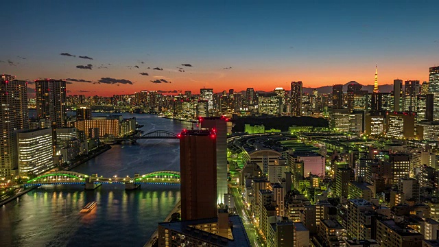 东京夜景延时视频素材