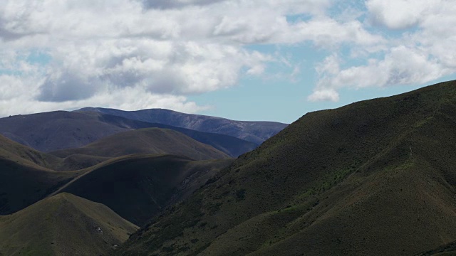 新西兰南岛的山路，时光流逝视频素材