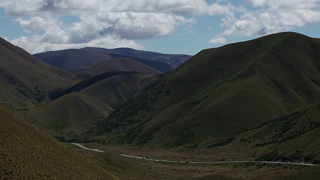 新西兰南岛的山路，时光流逝视频素材