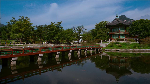 香原亭和香原池(著名旅游景点)视频素材