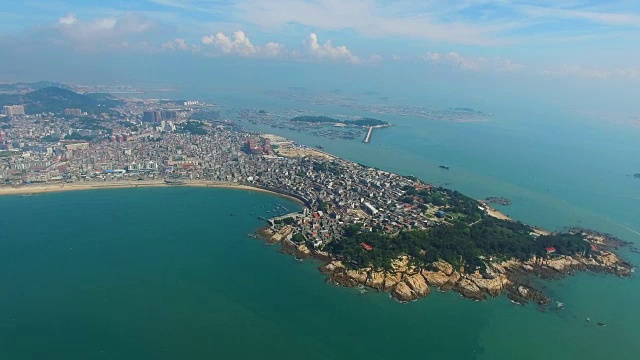 Aerial view of Dongshan Island,Fujian Province,China.南门湾 东山视频素材