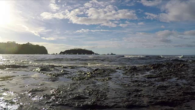 哥斯达黎加海滩的黑沙视频下载