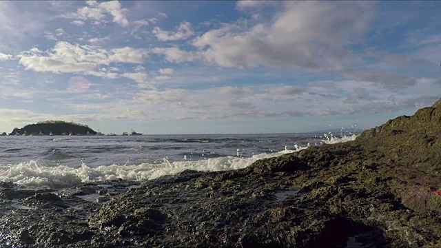 哥斯达黎加海滩的黑沙视频下载