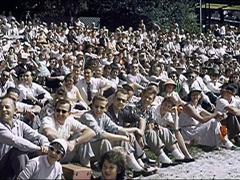 1956年柏树花园滑水表演视频素材