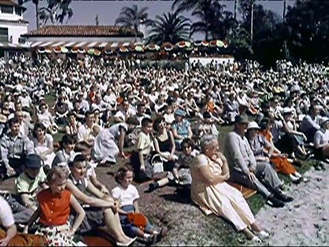 1956年柏树花园滑水表演视频素材