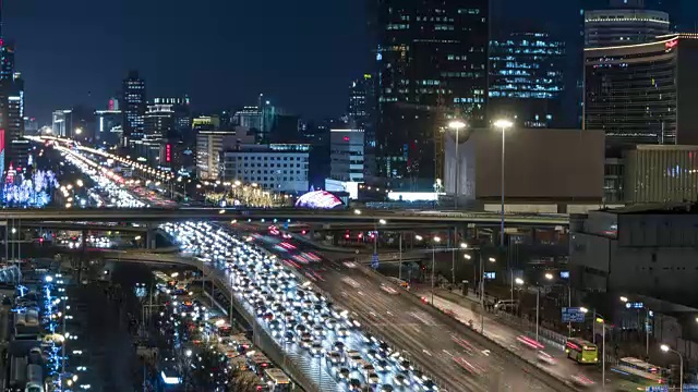 T/L MS HA TU在北京CBD /北京，中国视频素材