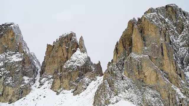 萨索伦戈，塞拉山口，白云岩山脉，意大利，欧洲视频素材