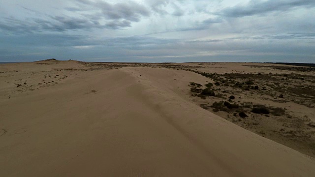 海岸沙丘鸟瞰图视频下载