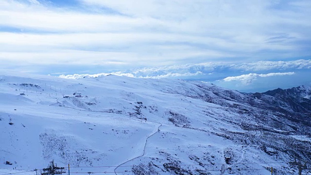 西班牙内华达山脉——白雪覆盖的山脉视频素材