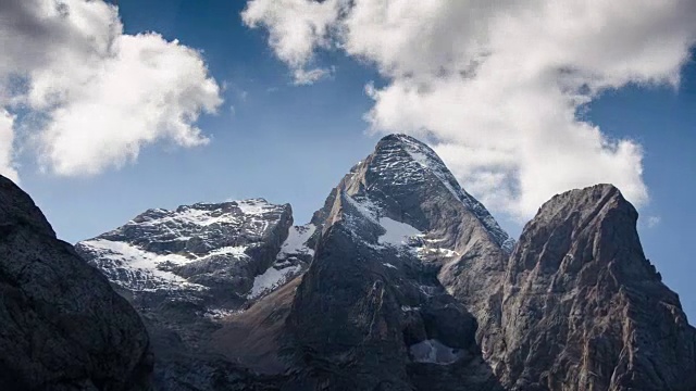 山顶欧洲阿尔卑斯山意大利，时光流逝视频素材