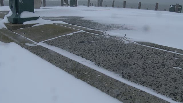 暴风雪，大雪，吹雪，冬季风暴-东北视频素材