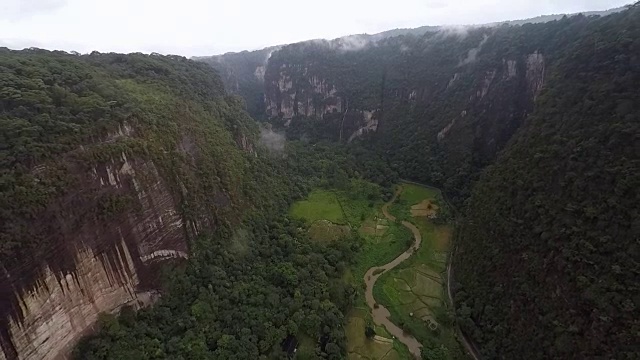 向后飞出一个壮观的山谷视频下载