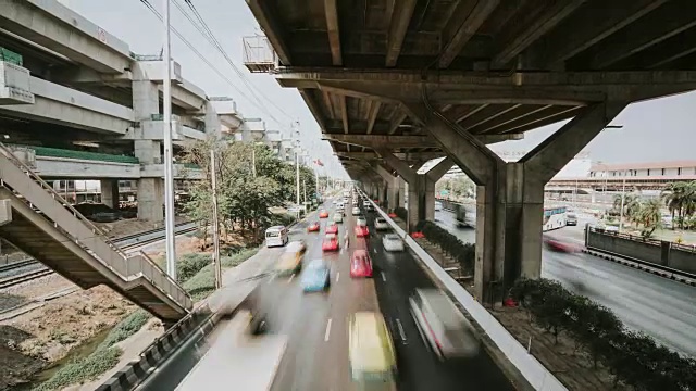 曼谷交通的时间流逝视频素材