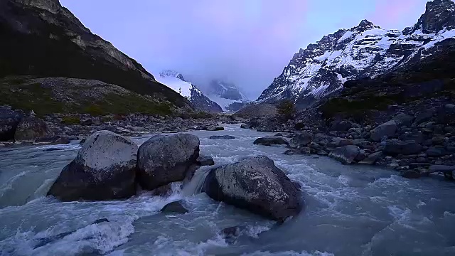 Cerro Torre 之雾 - 阿根廷巴塔哥尼亚视频素材