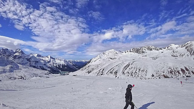 时间推移:奥地利的阿尔卑斯山在Kuehtai滑雪胜地视频素材