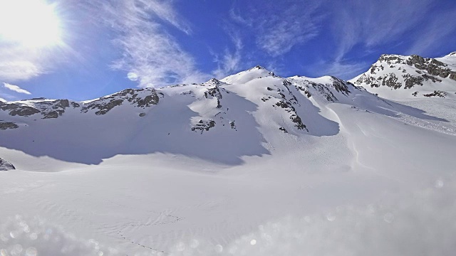 时间推移:奥地利的阿尔卑斯山在Kuehtai滑雪胜地视频素材