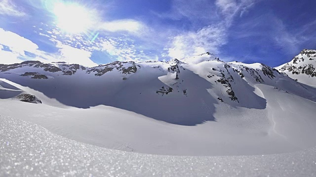 时间推移:奥地利的阿尔卑斯山在Kuehtai滑雪胜地视频素材