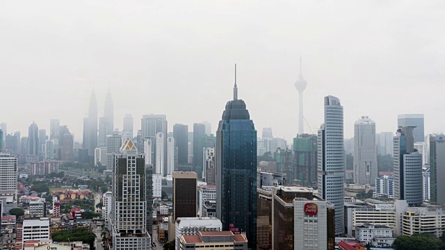 4K延时:空中吉隆坡城市景观视频素材