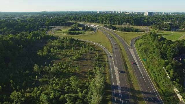 4K加拿大航空:滑铁卢高速公路视频素材