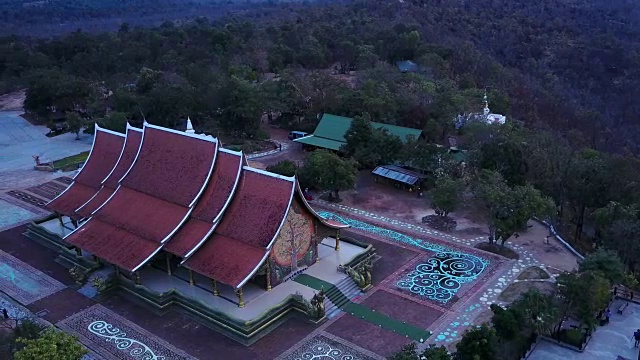 诗琳通佛寺鸟瞰图(佛寺)视频素材