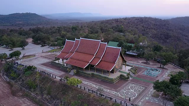 诗琳通佛寺鸟瞰图(佛寺)视频素材