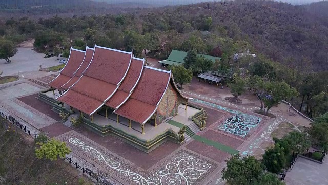 诗琳通佛寺鸟瞰图(佛寺)视频素材