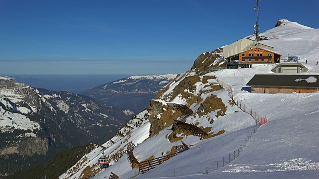 Wengen-Männlichen缆车，Grindelwald, Bernese Oberland，伯尔尼州，瑞士视频素材