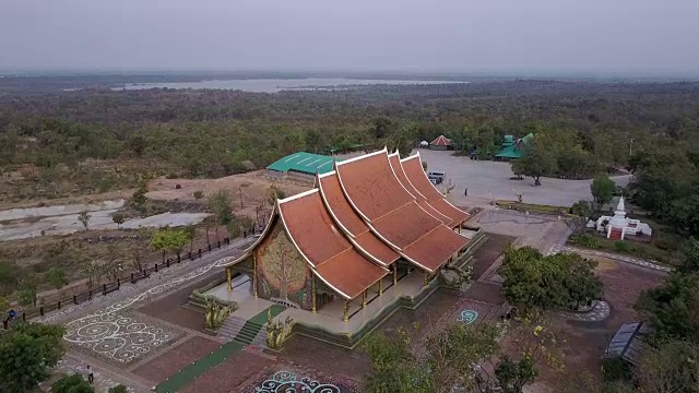 诗琳通佛寺鸟瞰图(佛寺)视频素材