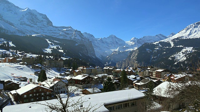 翁根，Lauterbrunnen山谷，伯尔尼高地，伯尔尼州，瑞士视频素材