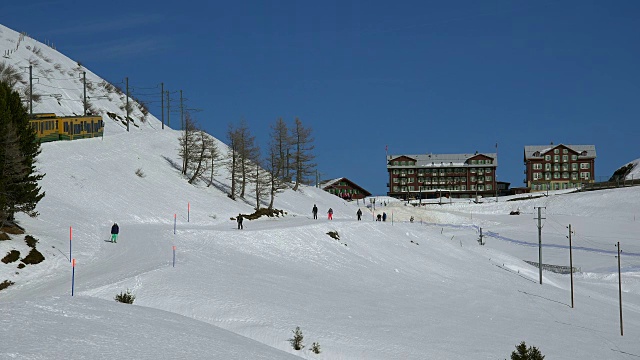 Kleine Scheidegg, Grindelwald, Bernese Oberland，伯尔尼州，瑞士视频素材