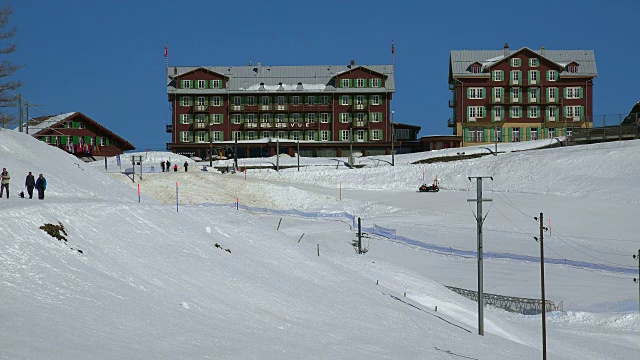 Kleine Scheidegg, Grindelwald, Bernese Oberland，伯尔尼州，瑞士视频素材