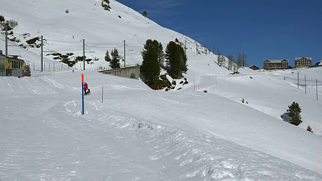 Kleine Scheidegg, Grindelwald, Bernese Oberland，伯尔尼州，瑞士视频素材