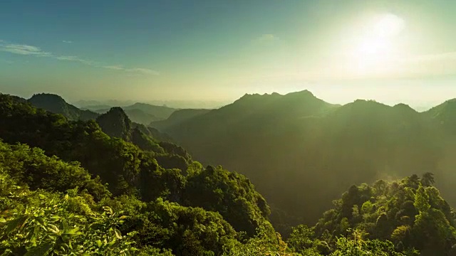 岩溶地貌黄昏,xingping,阳朔,桂林,中国视频素材