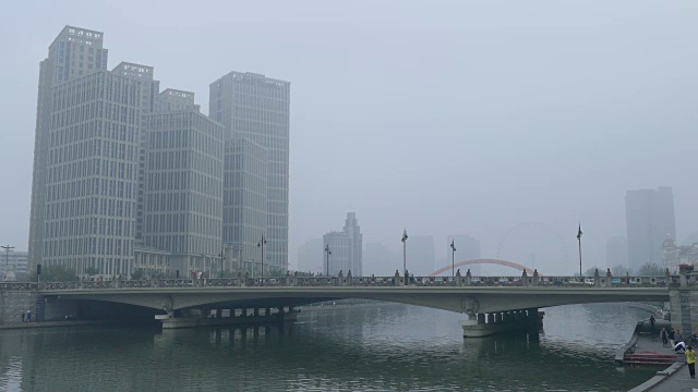 中国天津的城市景观视频素材