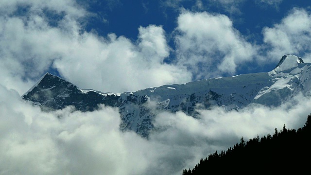 Fiescherhorn, Grindelwald, Bernese Oberland，伯尔尼州，瑞士视频素材