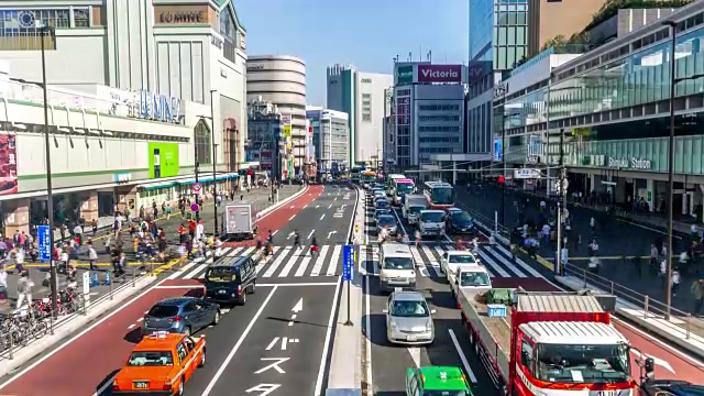 东京时间在新宿区视频素材