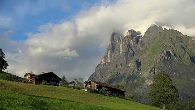 Wetterhorn, Grindelwald, Bernese Oberland，伯尔尼州，瑞士视频素材