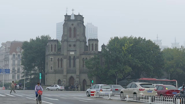 天津望海楼教堂视频素材