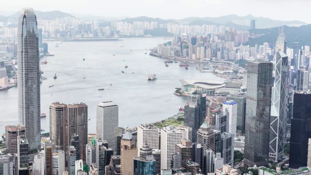 香港岛城市天际线视频素材