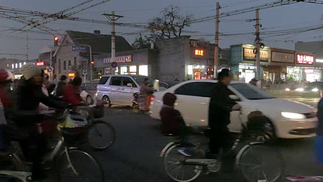 北京夜景街景视频素材