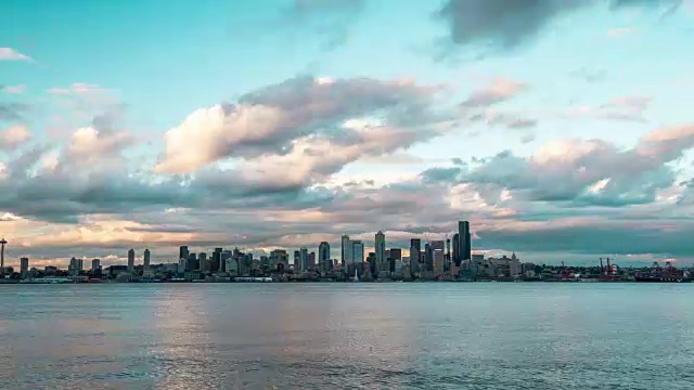 来自Alki Beach的西雅图，西雅图/美国视频素材