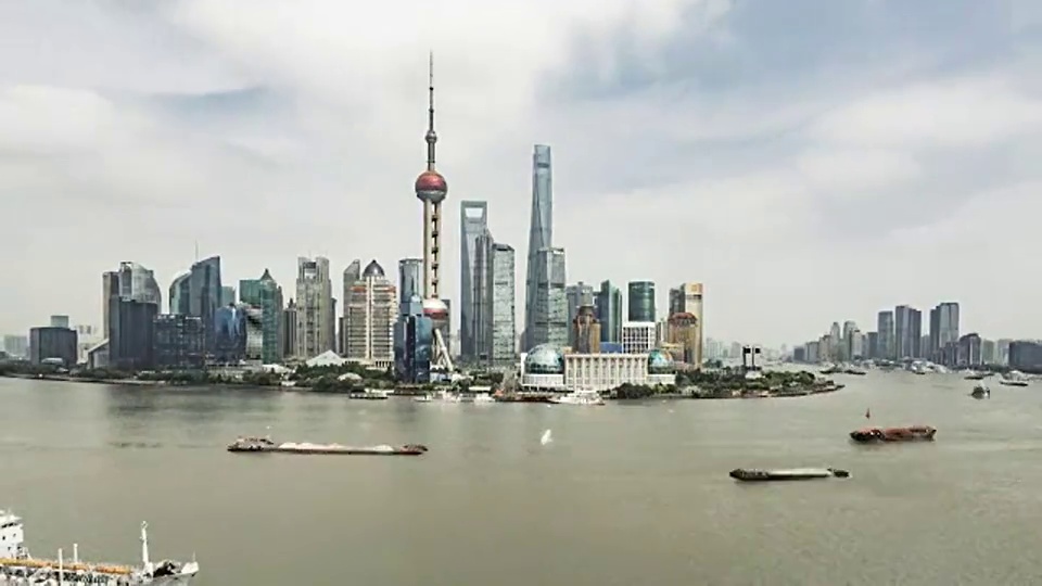 T/L WS HA ZO高角度上海全景/上海，中国视频素材