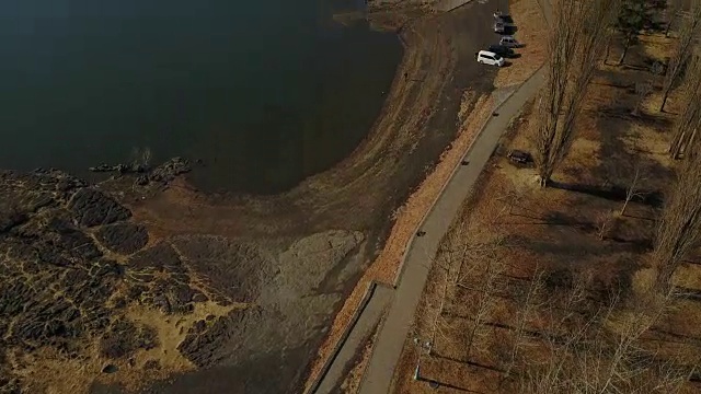 从日本川口湖鸟瞰富士山视频素材