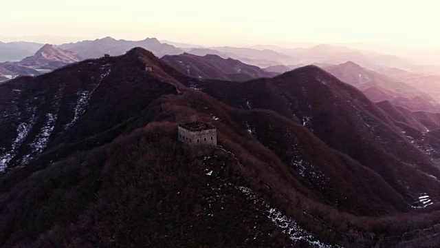 中国长城的鸟瞰图视频素材