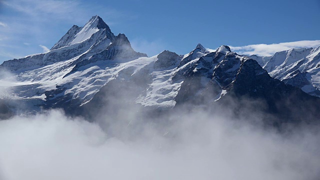 Schreckhorn, Grindelwald, Bernese Oberland，伯尔尼州，瑞士视频素材