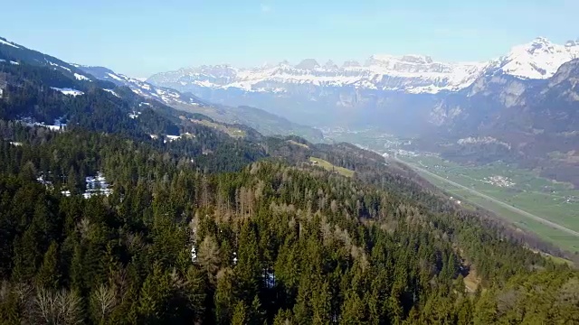 瑞士山脉鸟瞰图Churfirsten视频素材