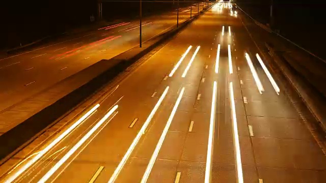 M25高速公路夜间延时视频素材