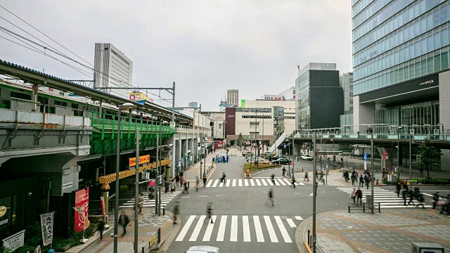 秋叶原火车站广场视频素材