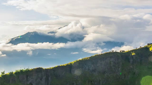 从巴图尔火山，巴厘岛视频素材